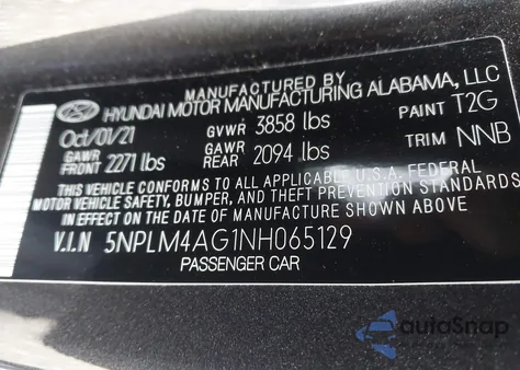 2022 Hyundai Elantra Sel from USA, damaged, VIN 5NPLM4AG1NH065129